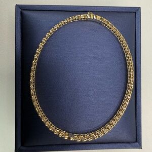 18K Genuine Yellow Gold Money Catcher Bangle (Preowned)